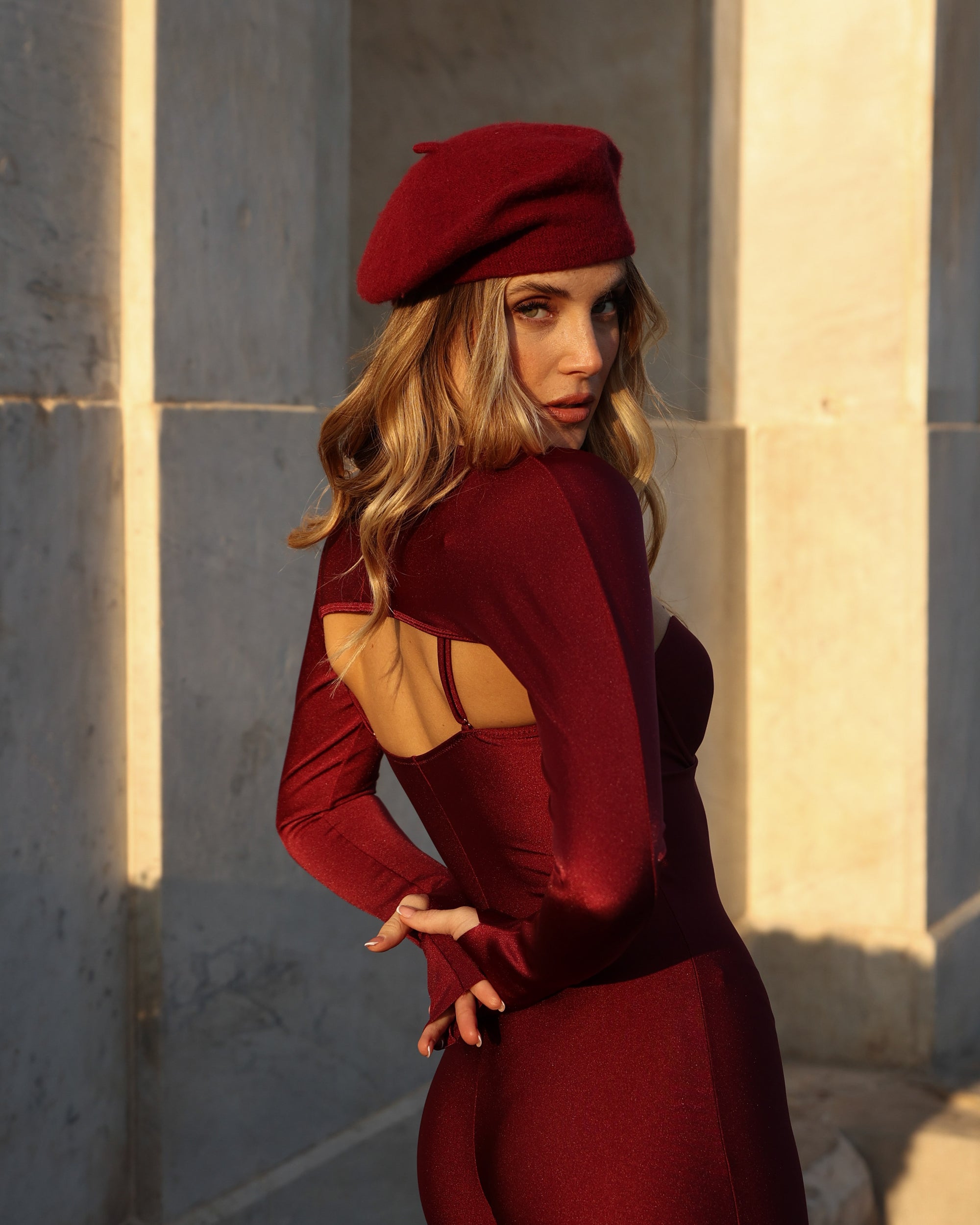 Coprispalle Helena Lycra Bordeaux