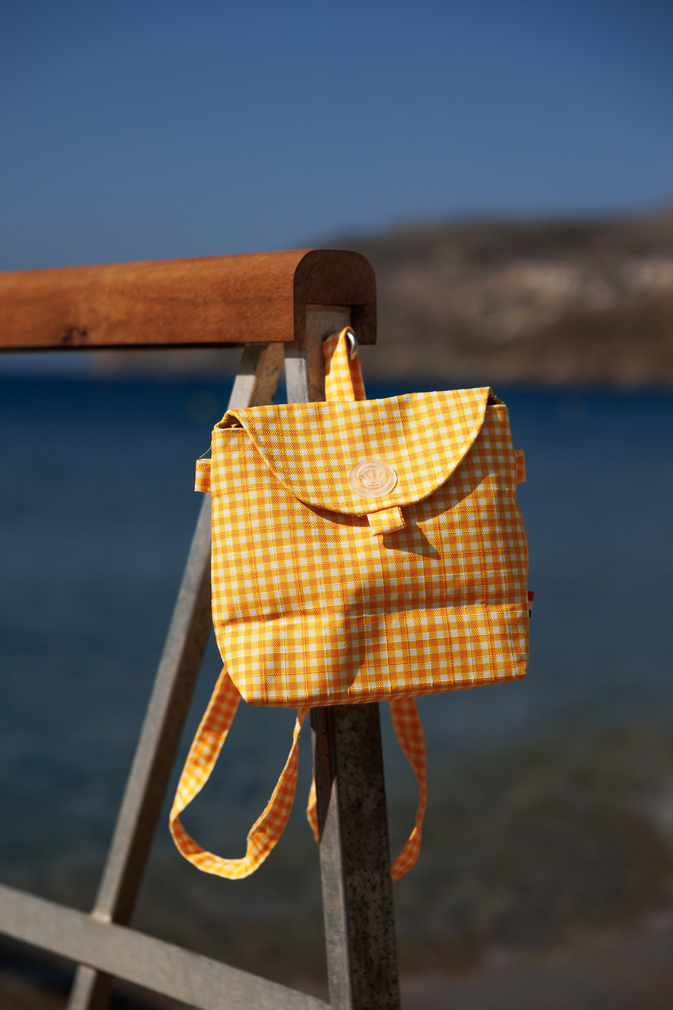 Zainetto Vichy giallo