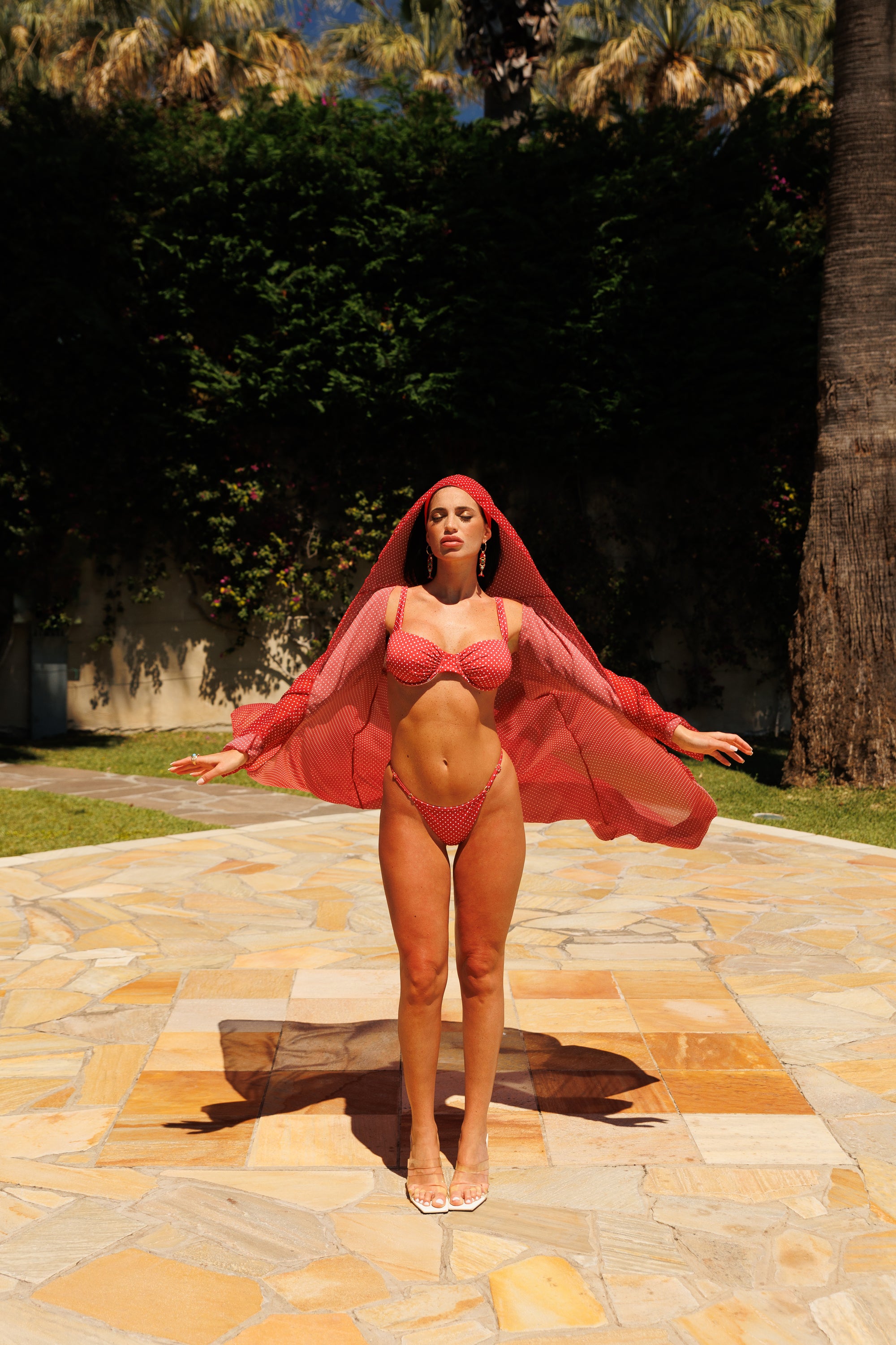 Bikini Mavi Pois Rosso