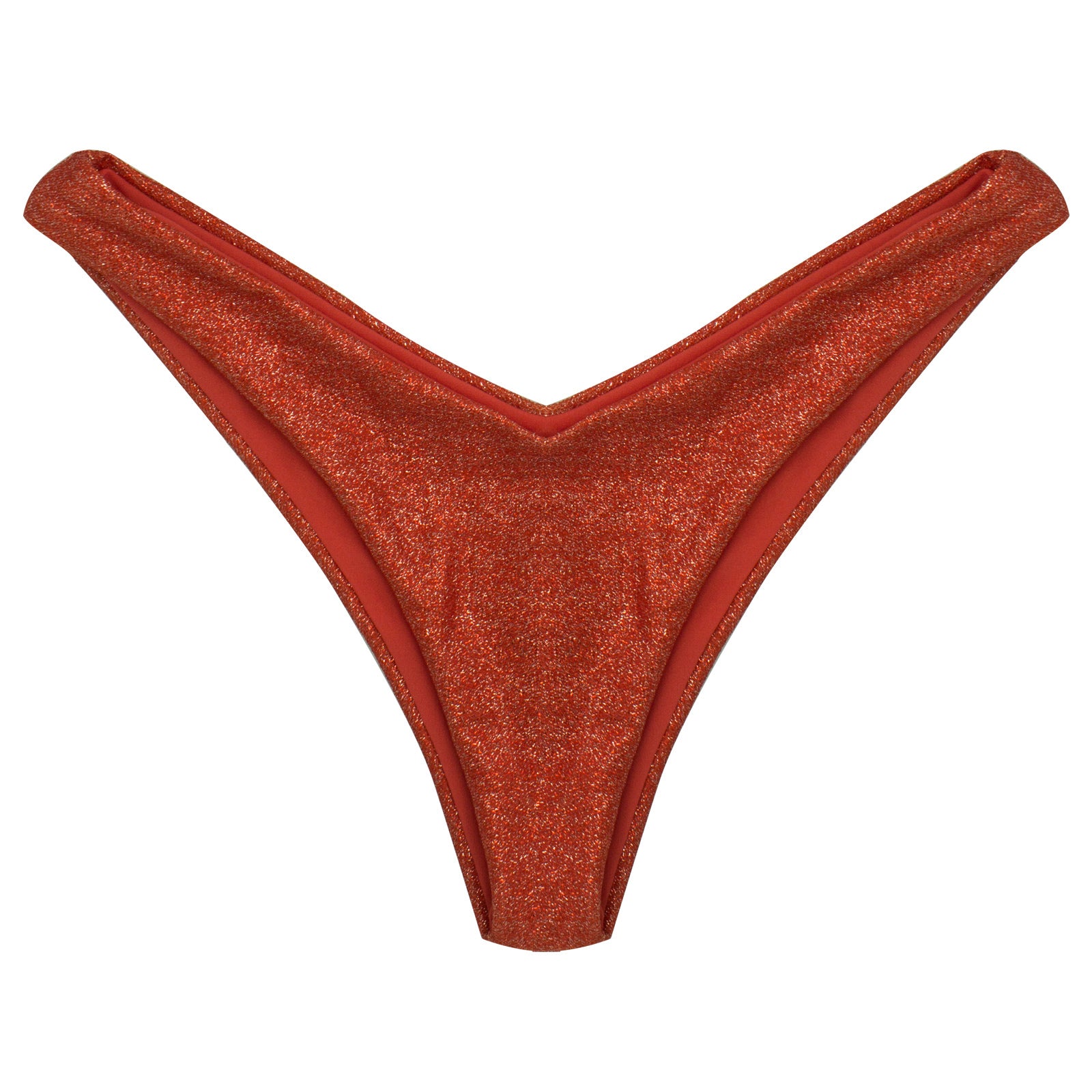 Brazilian "V" Cut Coral Glitter