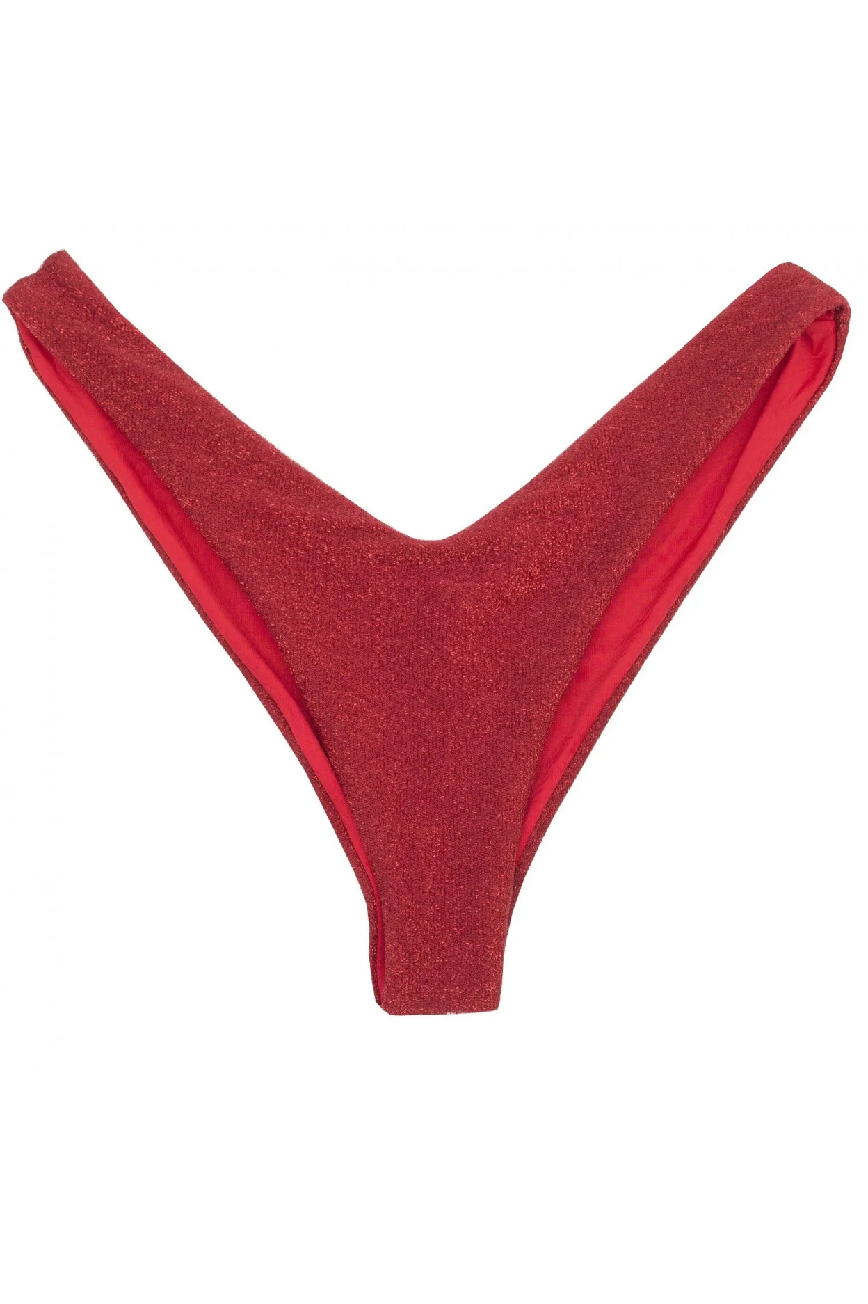 Brasiliana "V" Taglio Glitter New Red