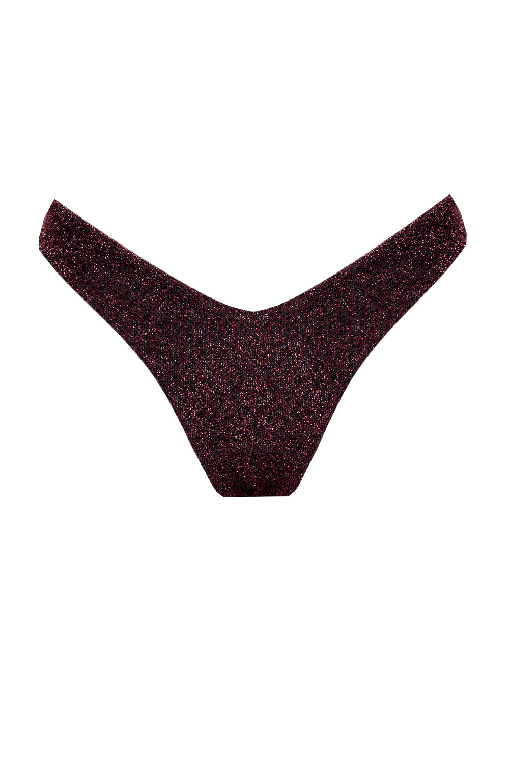 Brasiliana "V" Taglio Glitter Malva