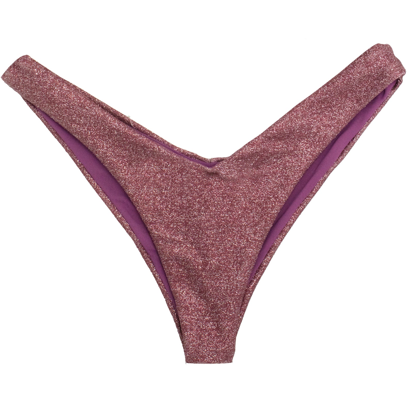 Brasiliana "V" Taglio Glitter Mauve