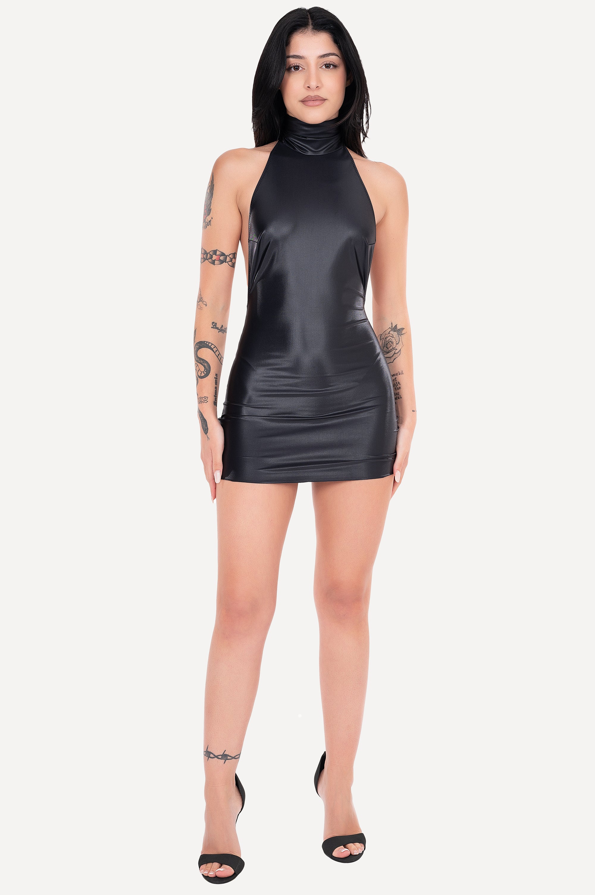 Ade Micro Dress Leather Effect