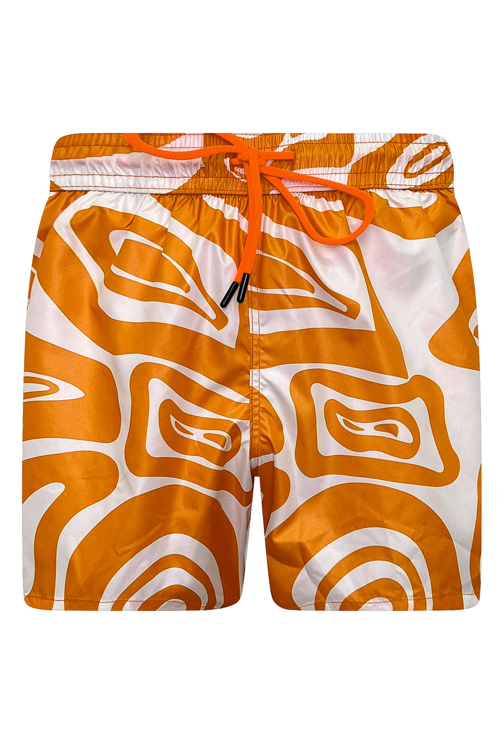 Orange Swirls Patterned Boxer